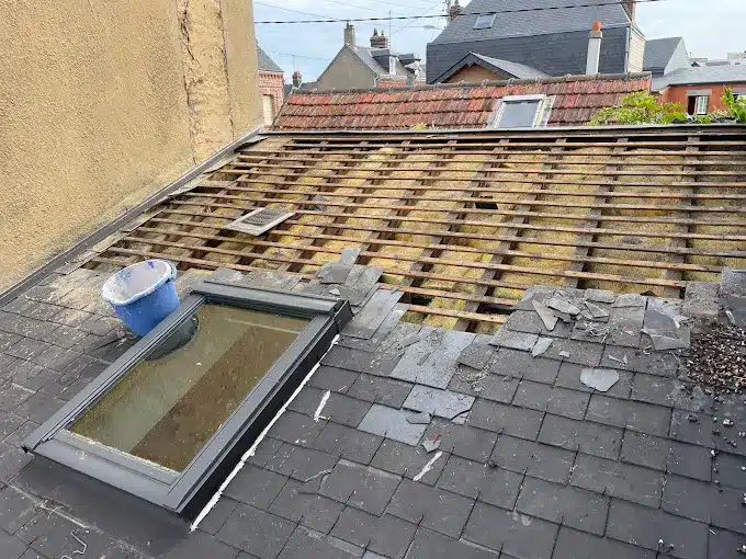 Charpente en cours de restauration à rouen